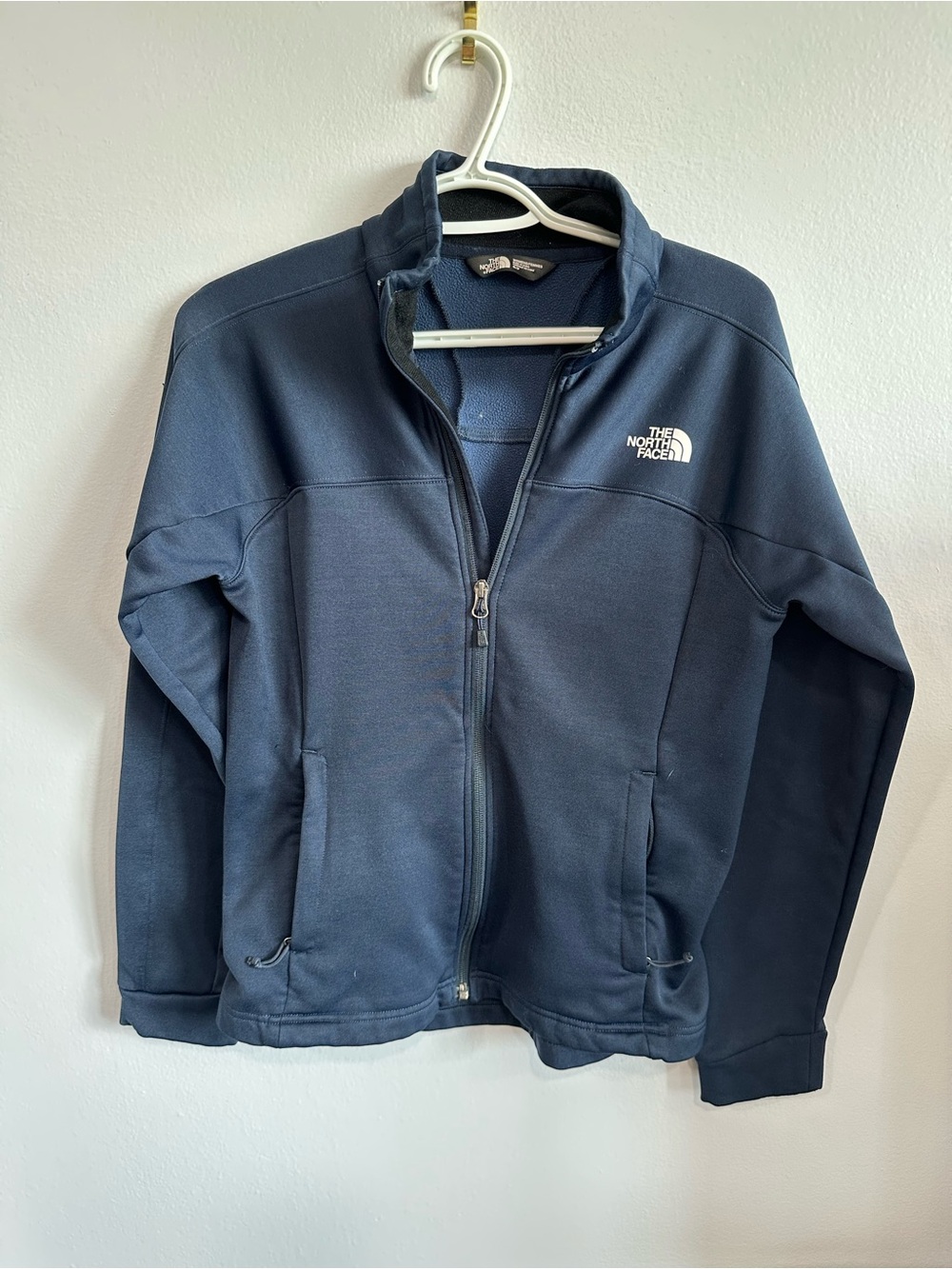The North Face Women's Navy Soft Shell Full-Zip Fleece Jacket Size Small Hiking